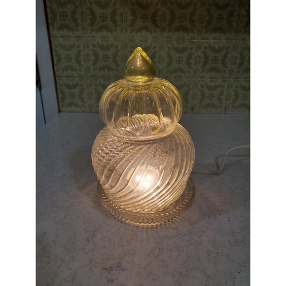 Antique Other - Varby Green Glass Globe Table Lamp Vintage Scandinavian Design 7" Tall